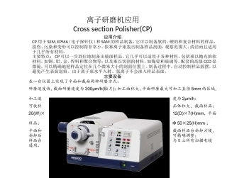 离子研磨机应用