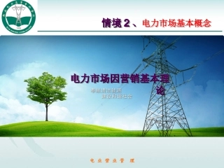 电力市场营销概述