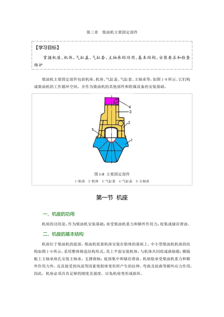 第三章  柴油机主要固定部件_第1页