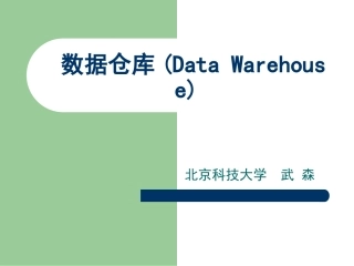数据仓库(Data Warehouse)