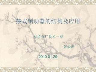 鼓式制动器的结构及应用
