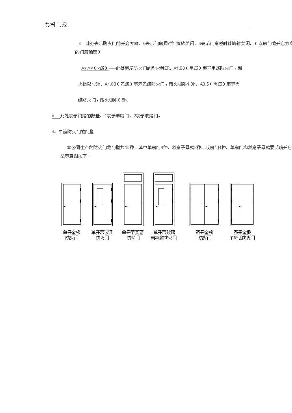 防火门规格型号及技术参数_第2页