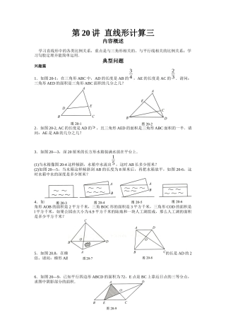 第20讲 直线形计算三