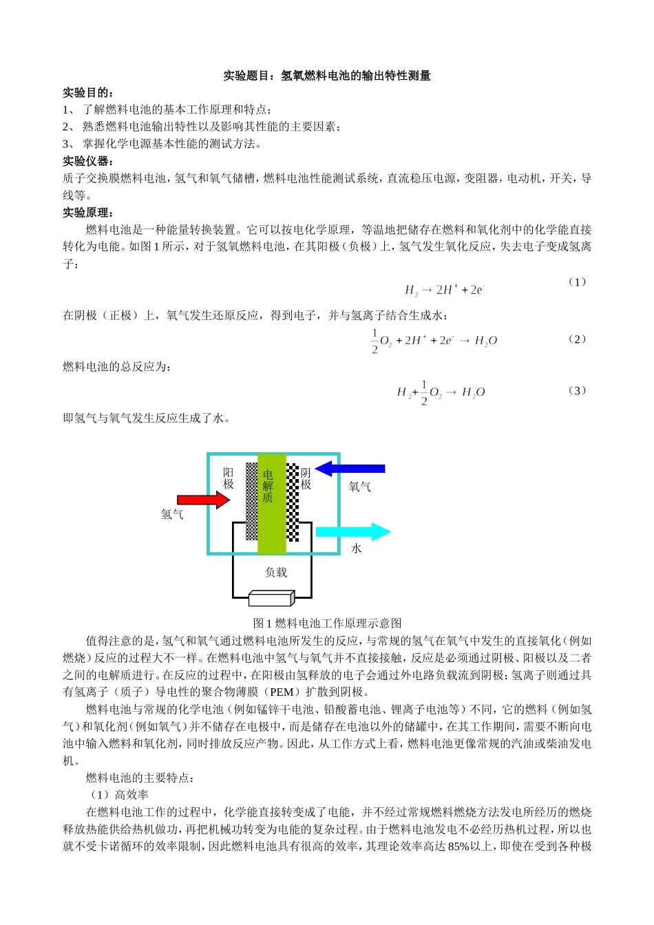 燃料电池效率的验证_第1页
