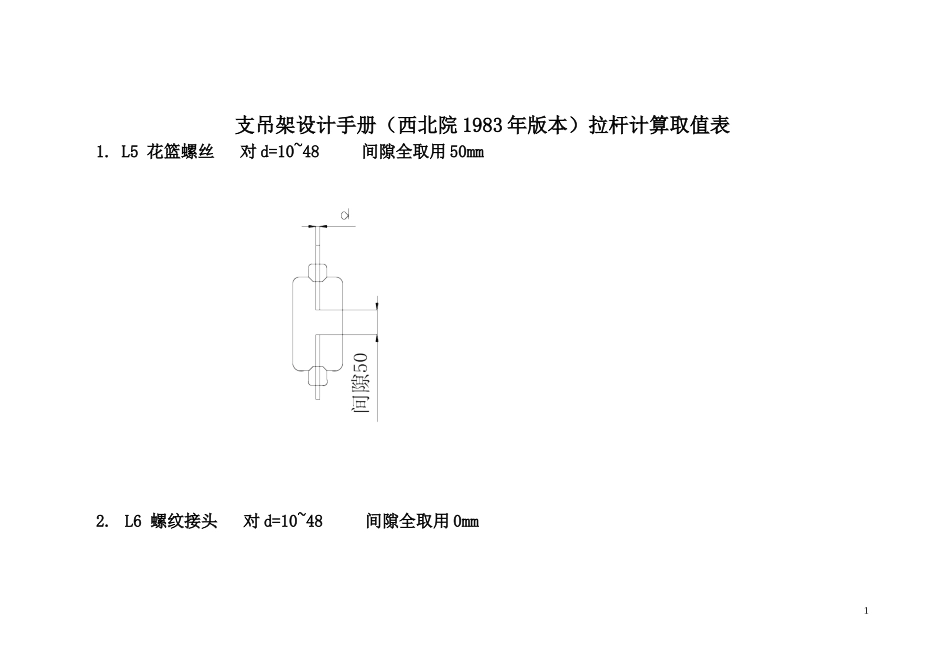 支吊架设计手册拉杆计算取值表_第1页