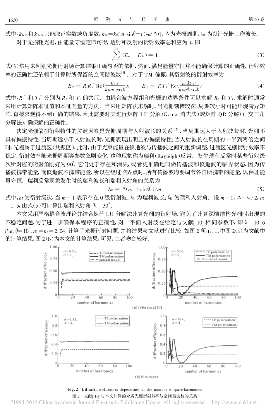 亚波长介质偏振分束光栅的衍射特性_赵华君_第2页