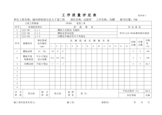工序质量评定表(沟槽)