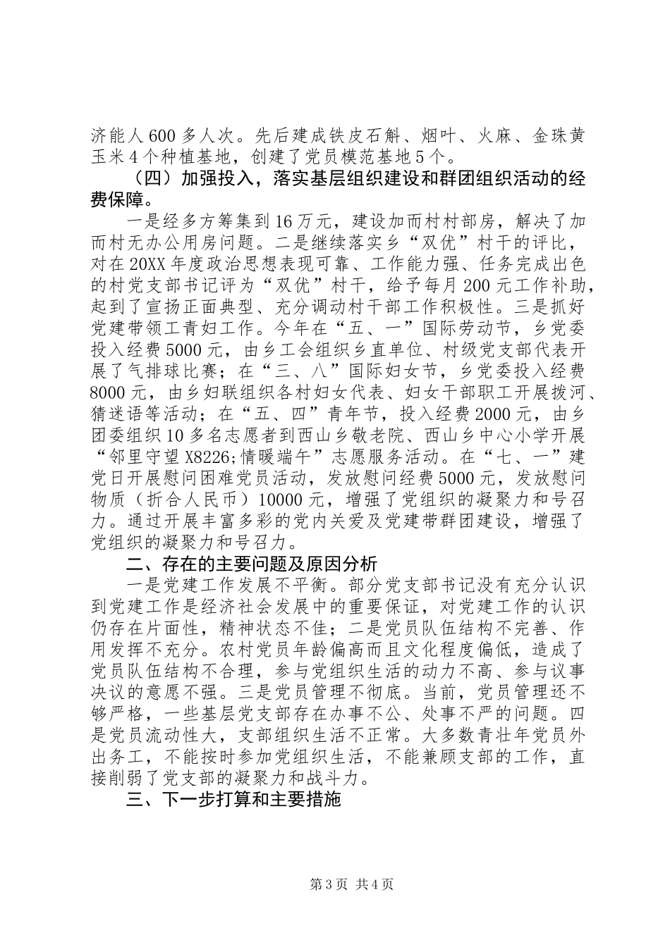 乡委员会201X年工作总结_第3页