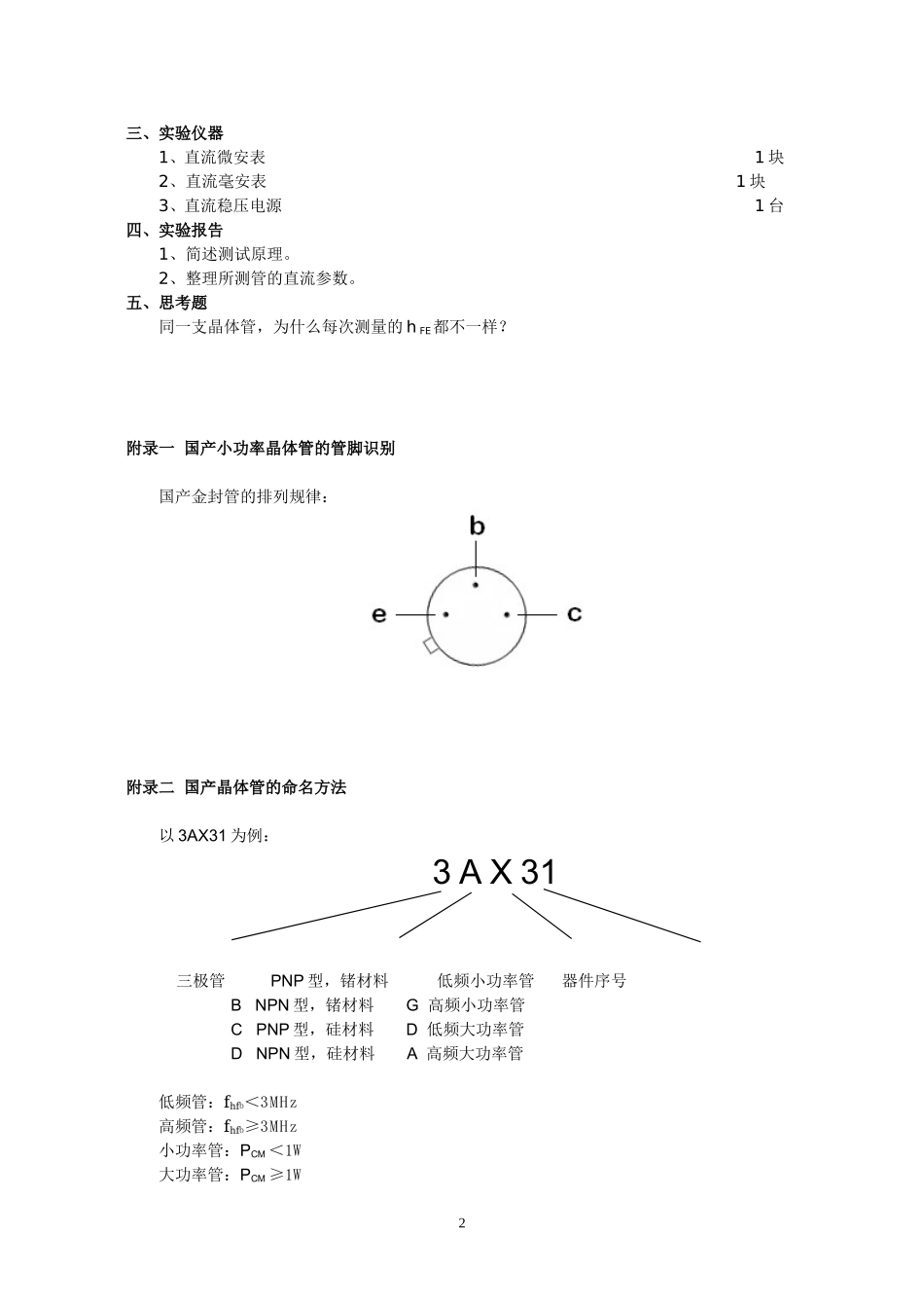 模拟电路实验讲义_第2页
