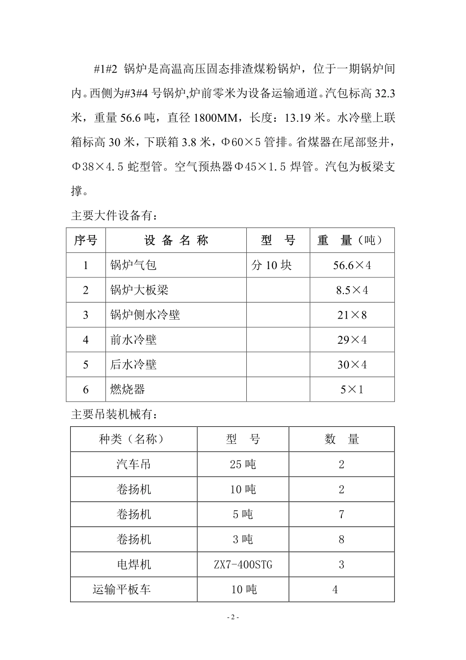 佳木斯第二发电厂一期工程汽轮机拆除施工方案_第2页