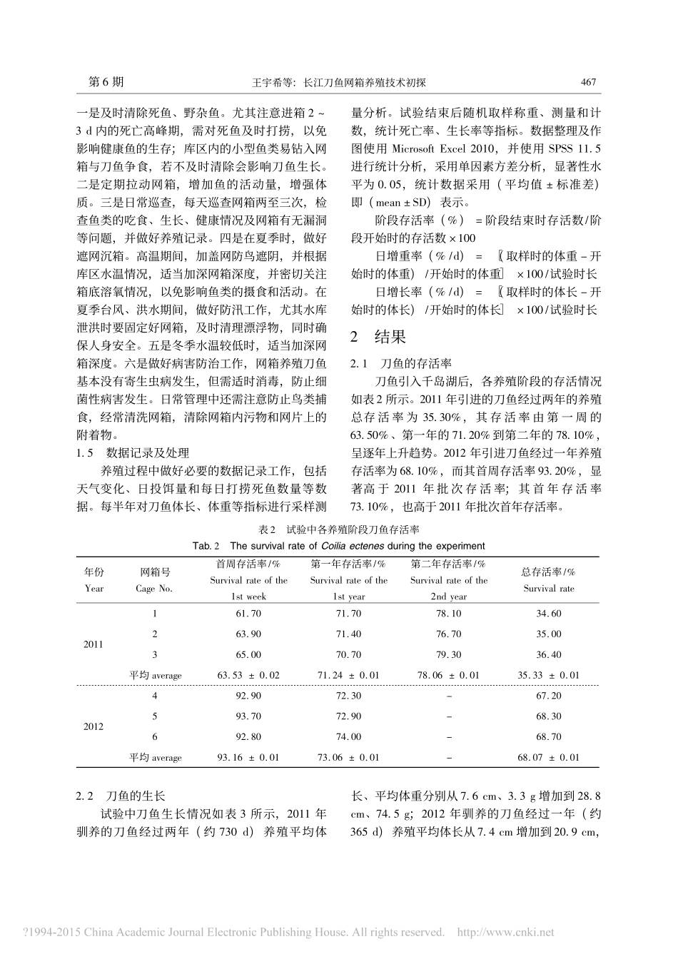 长江刀鱼网箱养殖技术初探_第3页