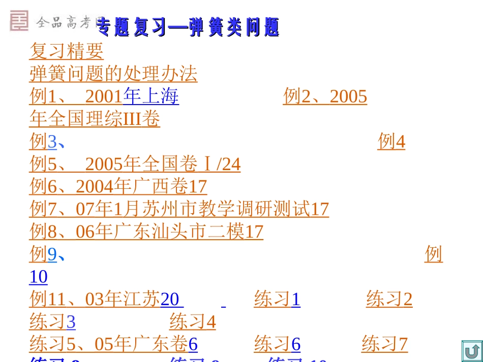 高考专题复习-弹簧类问题分析_第2页