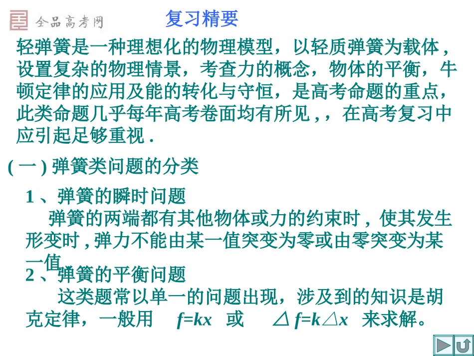 高考专题复习-弹簧类问题分析_第3页