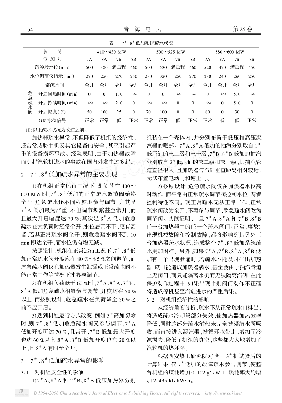 国产600 MW 机组7 、8 号低加疏水异常分析及对策_第2页