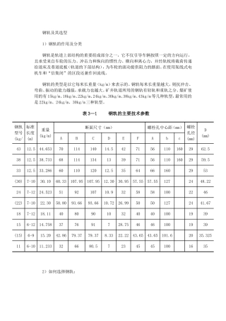 钢轨及其选型