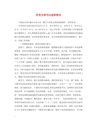 村党支部书记述职报告 (000001)