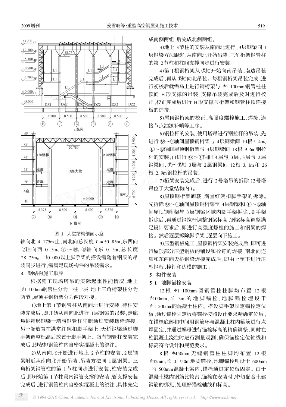 重型高空钢屋架施工技术(施工技术 第38卷增刊 2009年6月)_第2页