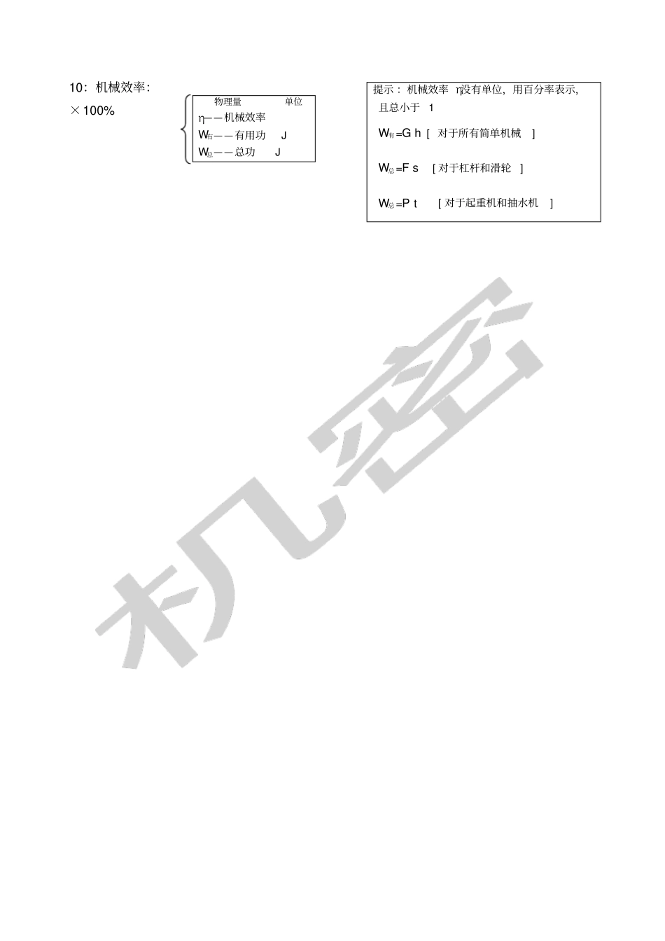 人教版八年级下册物理公式_第2页