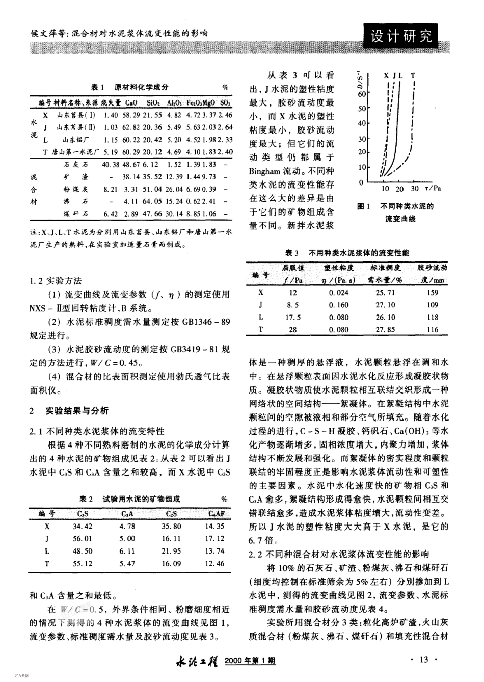 混合材对水泥浆体流变性能的影响_第2页