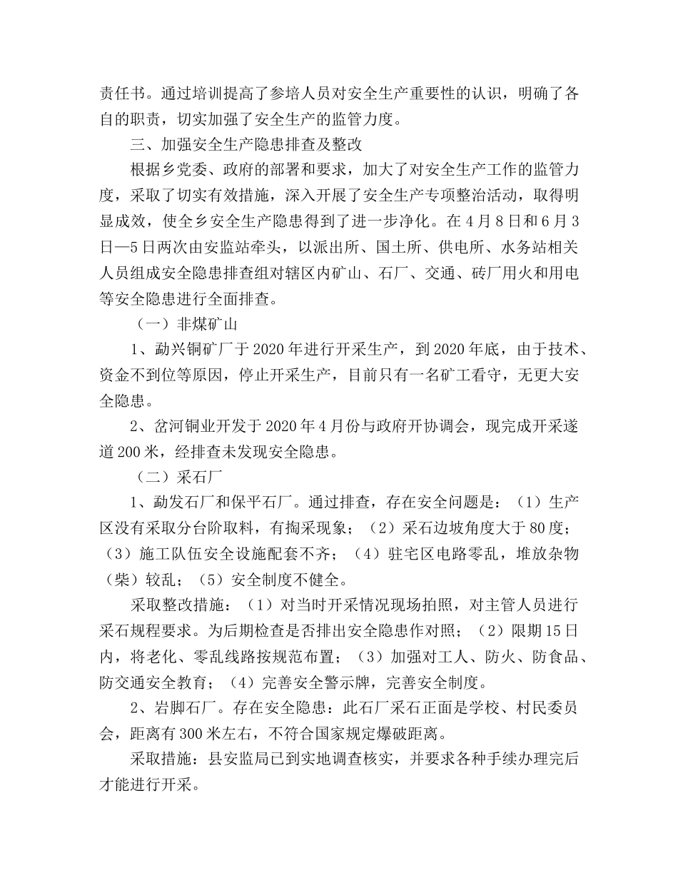 乡安监站2024年工作总结 _第2页