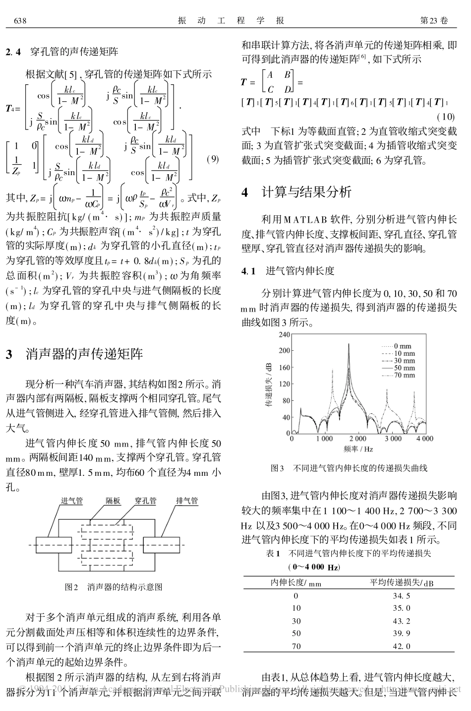 汽车消声器声学特性的声传递矩阵分析_第3页
