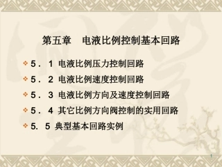 第五章 电液比例控制基本回路