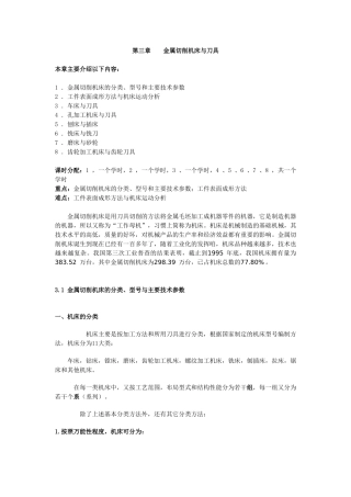 金属切削机床与刀具