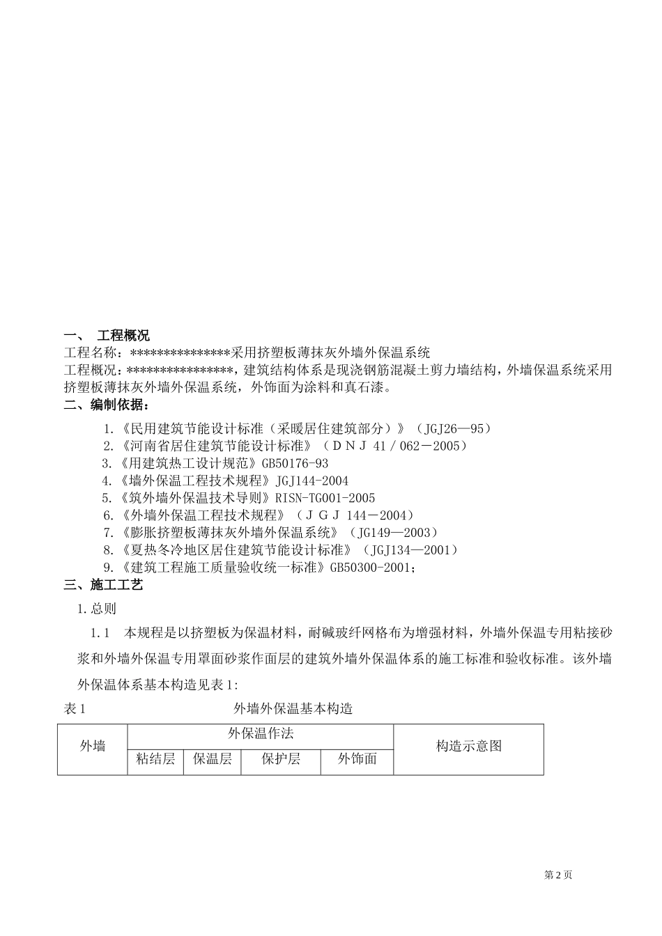 挤塑板薄抹灰外墙外保温施工方案 2_第3页
