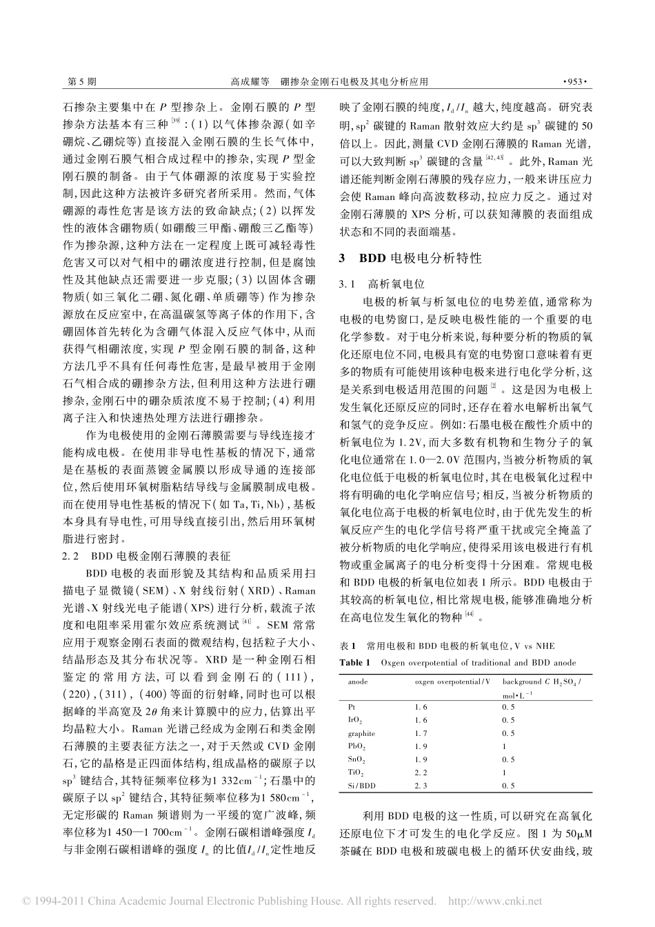 硼掺杂金刚石电极及其电分析应用_第3页