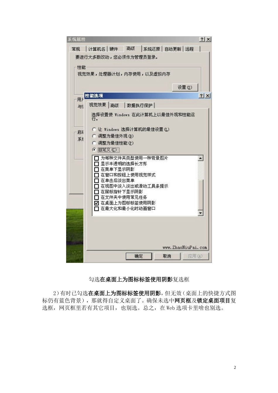 在桌面上为图标标签使用阴影无效_第2页