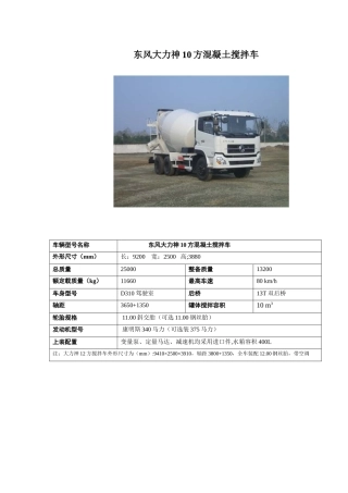 混凝土搅拌运输车