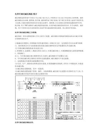 可调先导式减压阀组