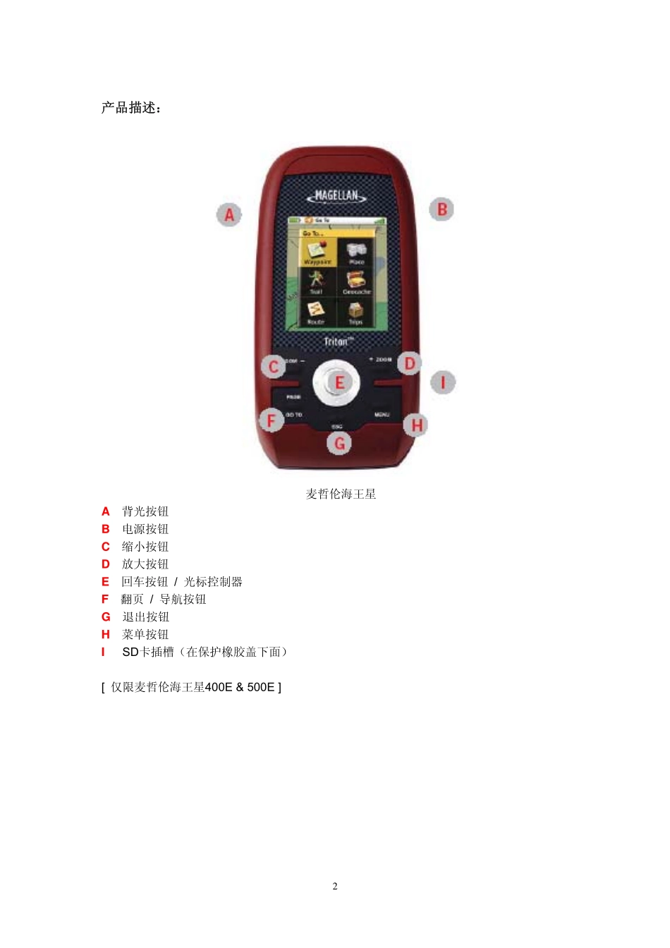 麦哲伦210_300_400_500_600_海王星GPS手持机操作说明_第3页