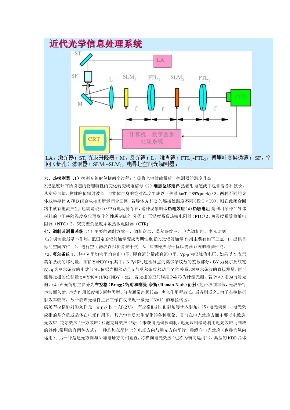 光电探测与信号处理期末复习资料总结_第3页