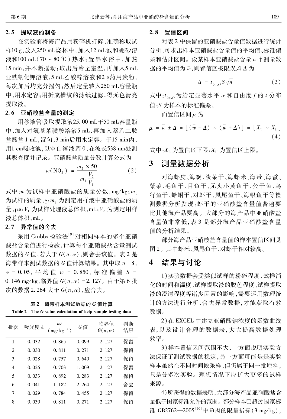食用海产品中亚硝酸盐含量的分析_第3页