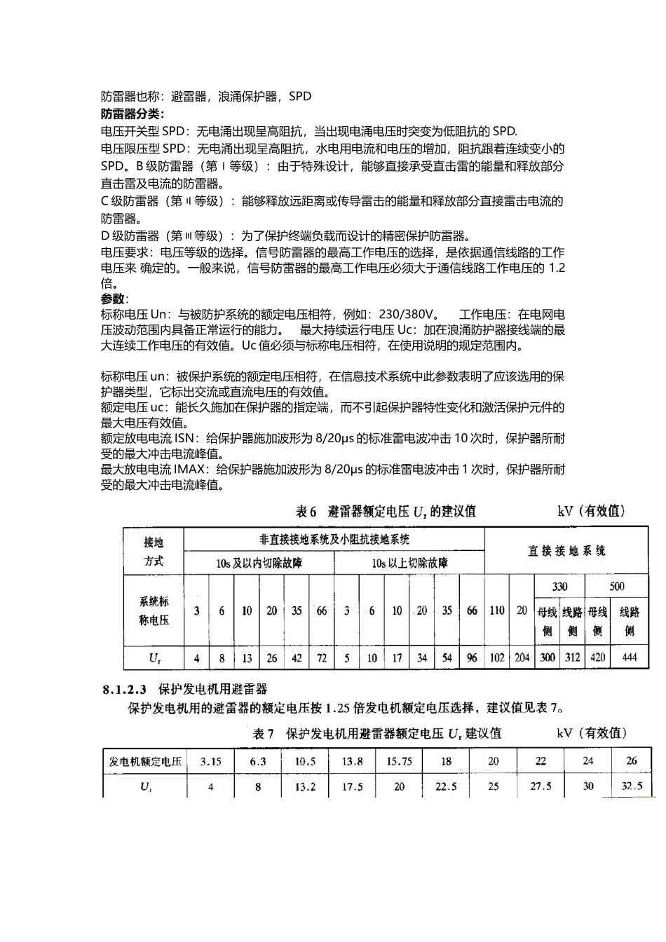 防雷器的电压等级及防护等级_第1页