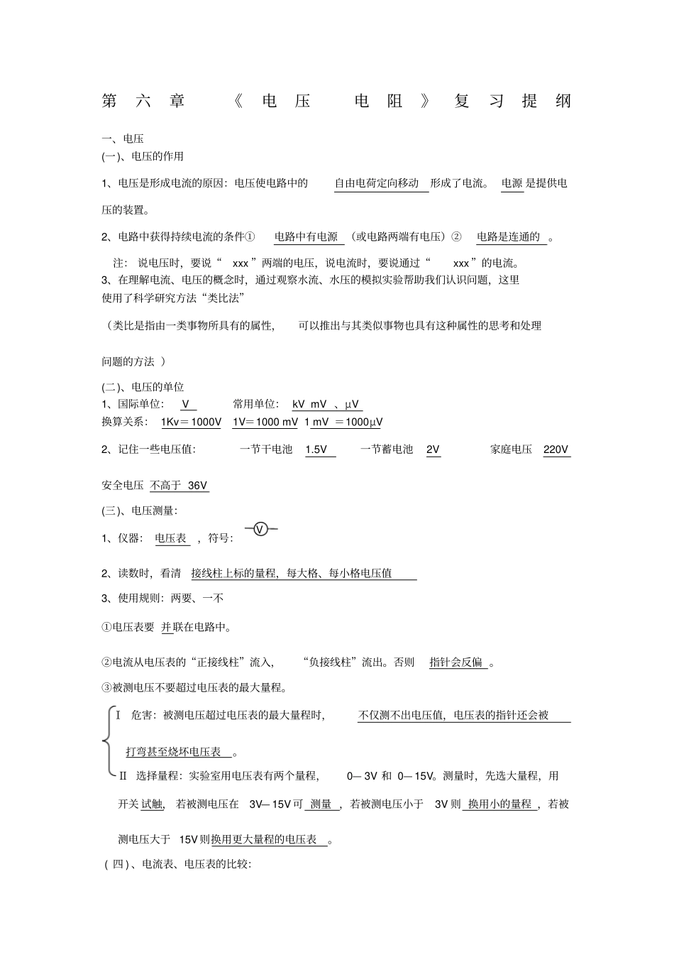 人教版初二物理下册知识点详细_第1页