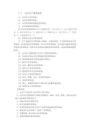 安全内业资料汇总