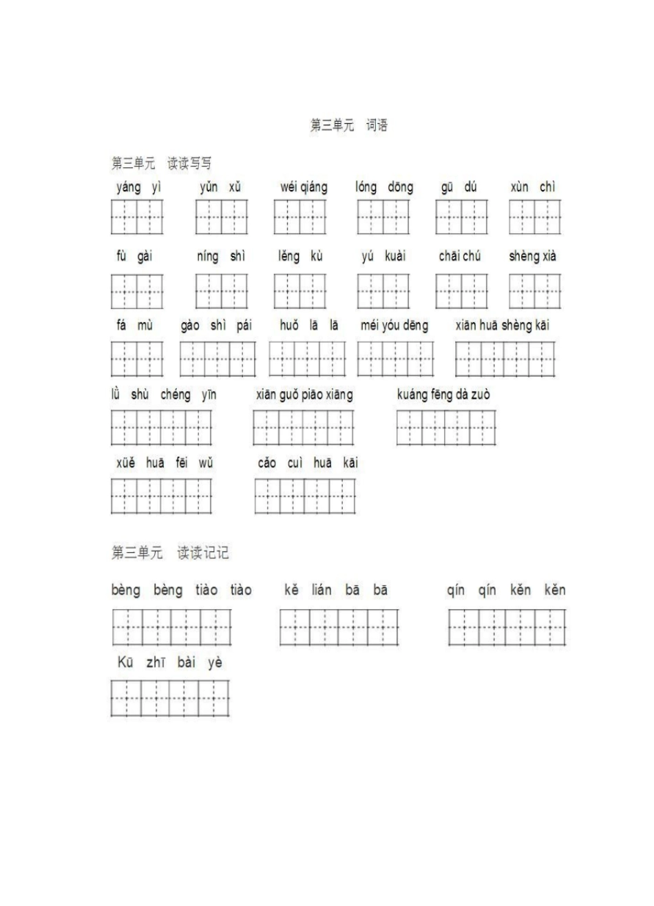 人教版四年级上册语文4词语盘点_第3页
