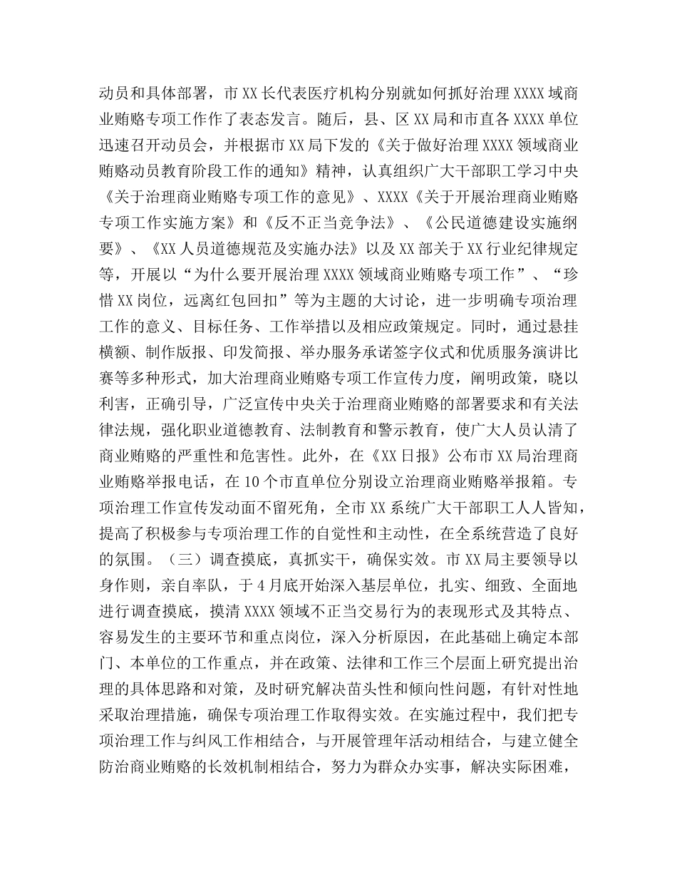 --市医药购销系统治理商业贿赂工作总结 _第2页