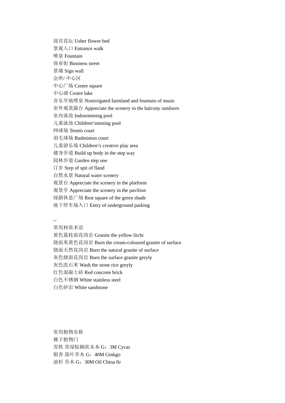 景观绿化的基本术语英文对照_第3页