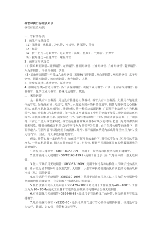 钢管和阀门标准及知识