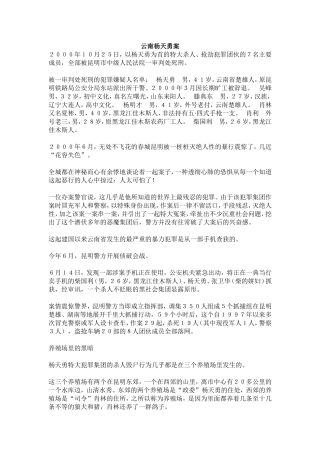 云南杨天勇案