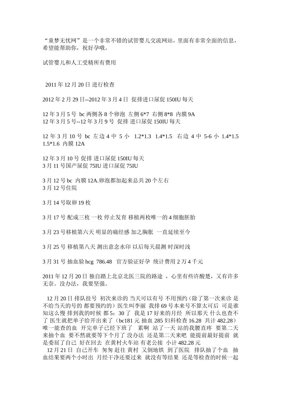 试管婴儿和人工受精所有费用_第1页