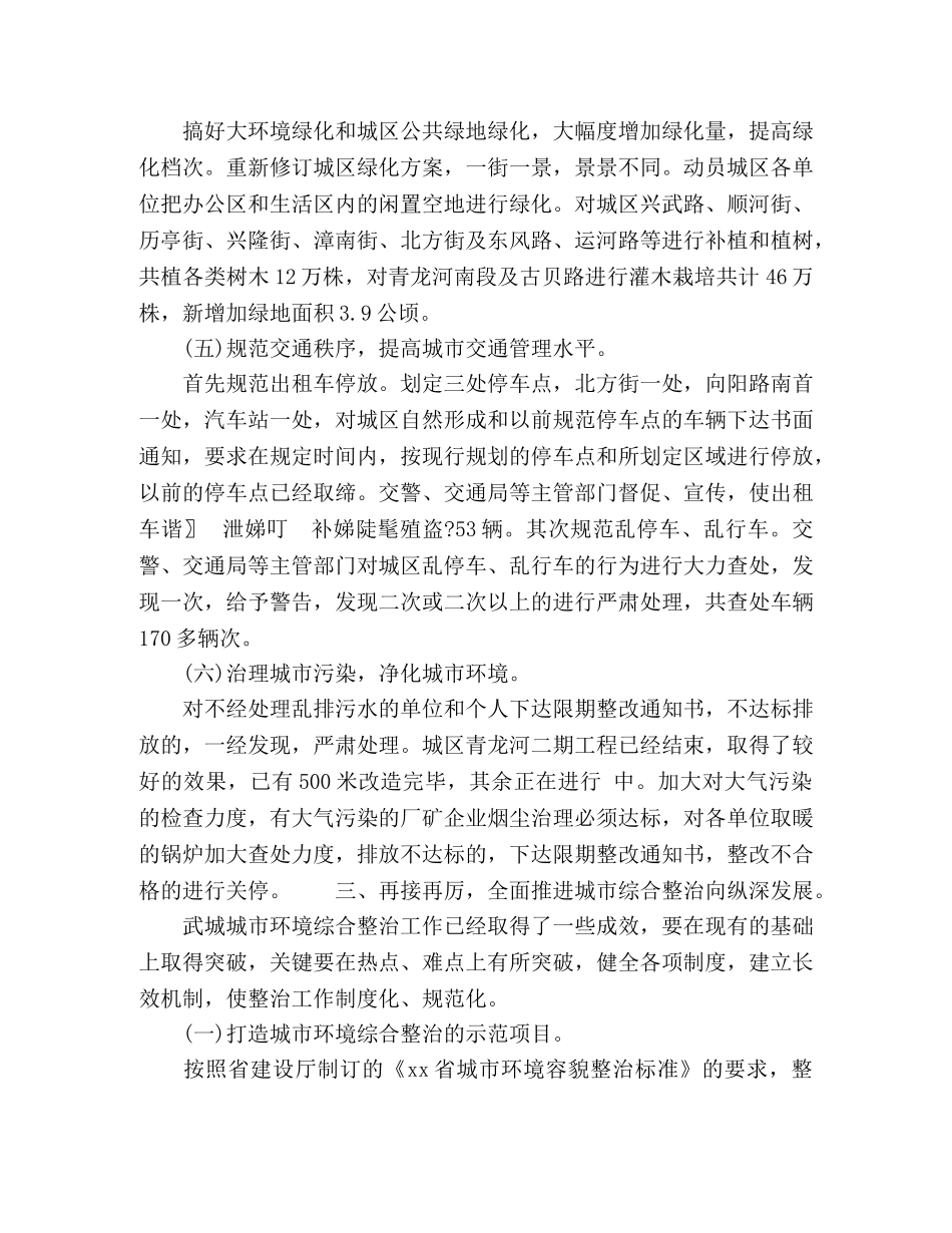 城市环境整治视察报告 _第3页