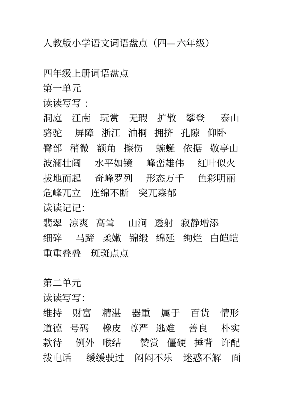 人教版词语盘点资料_第1页