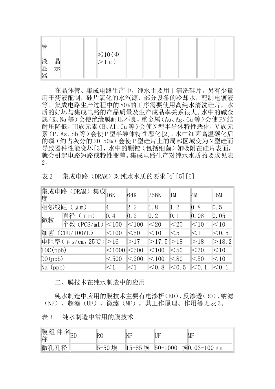 膜技术在电子工业纯水制造中的应用_第2页