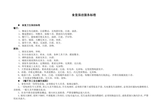 食堂卫生评分标准