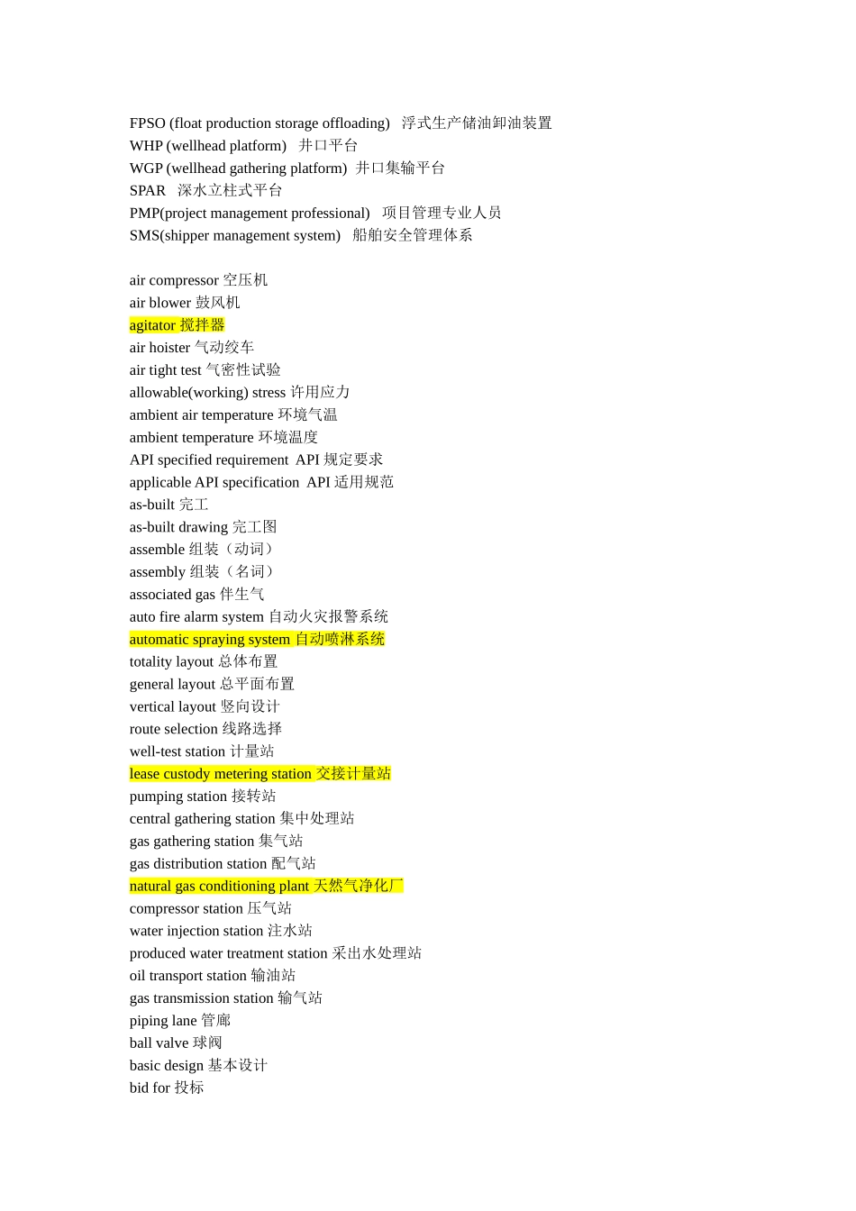 石油平台常用英语_第1页