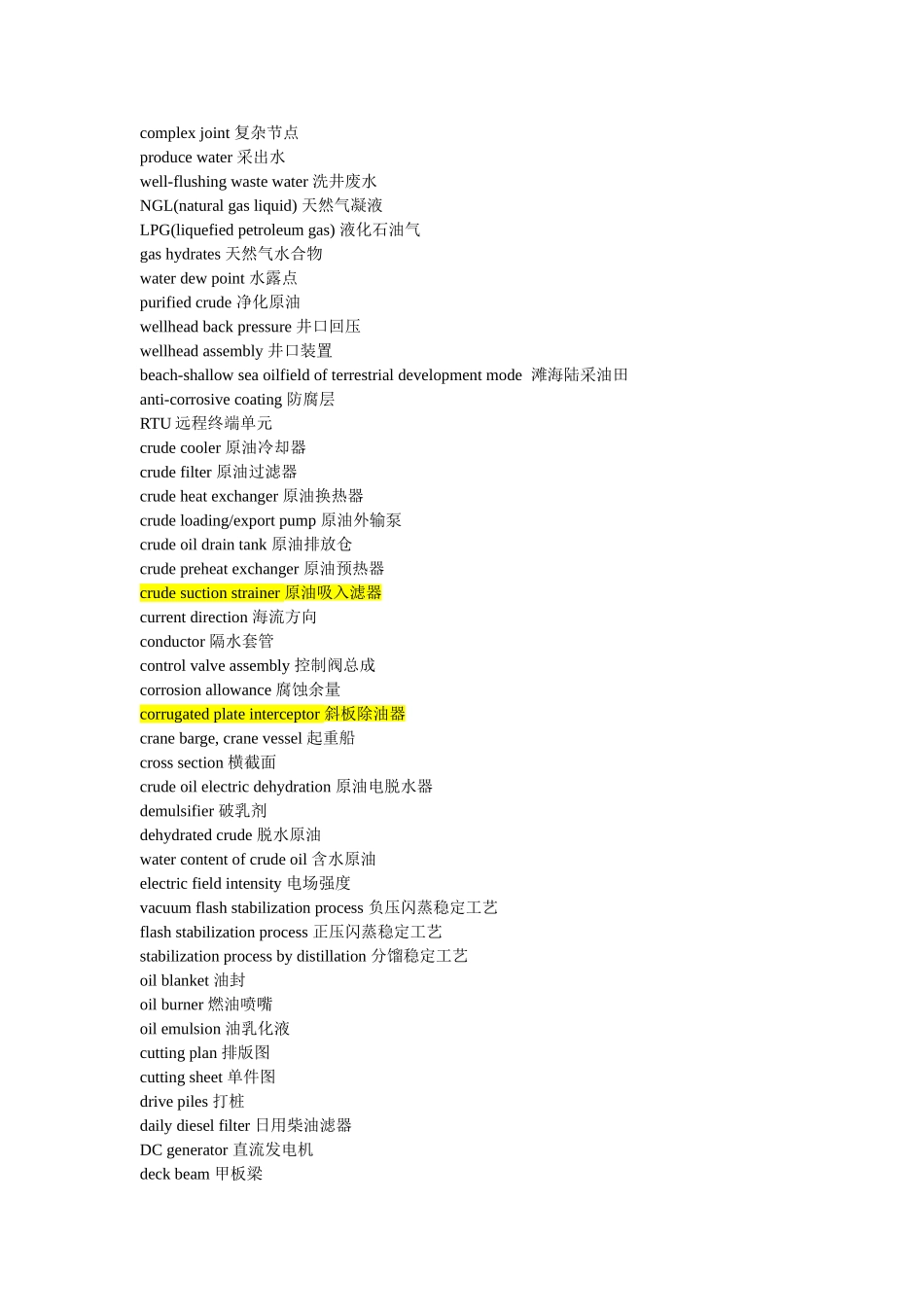 石油平台常用英语_第3页
